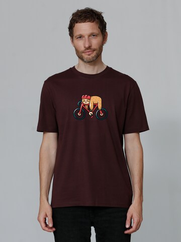 Watapparel T-Shirt ' Sloth ' in Rot: Vorderseite