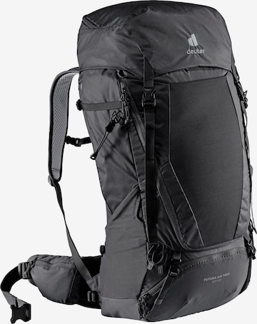 DEUTER Sports Backpack 'Futura Air Trek 60 + 10' in Black: front