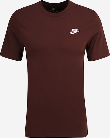 Nike Sportswear Regular Fit T-Shirt 'Club' in Braun: predná strana