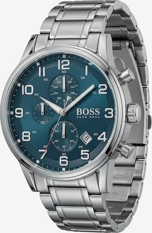 BOSS Analog Watch 'Aeroliner Chronograph 1513183' in Blue: front