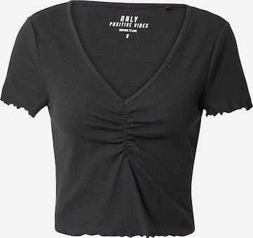 ONLY T-shirt 'BETTY' i svart: framsida