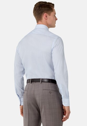 Coupe slim Chemise 'Dobby Windsor' Boggi Milano en bleu