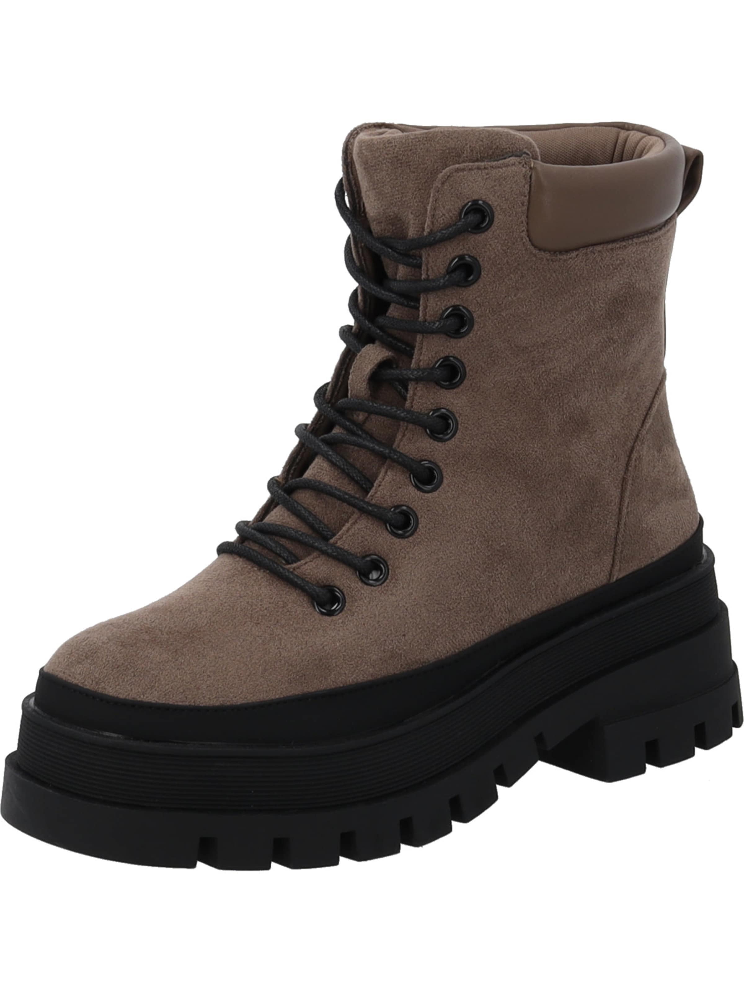 Palado by Sila Sahin Lace-up bootie in Grey: front