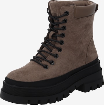 Palado by Sila Sahin Lace-up bootie in Grey: front