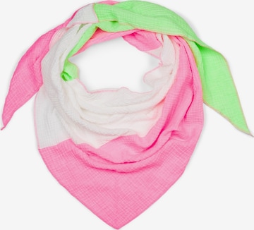 styleBREAKER Tuch '3-Farbiges Musselin Dreieckstuch' in Pink: Vorderseite