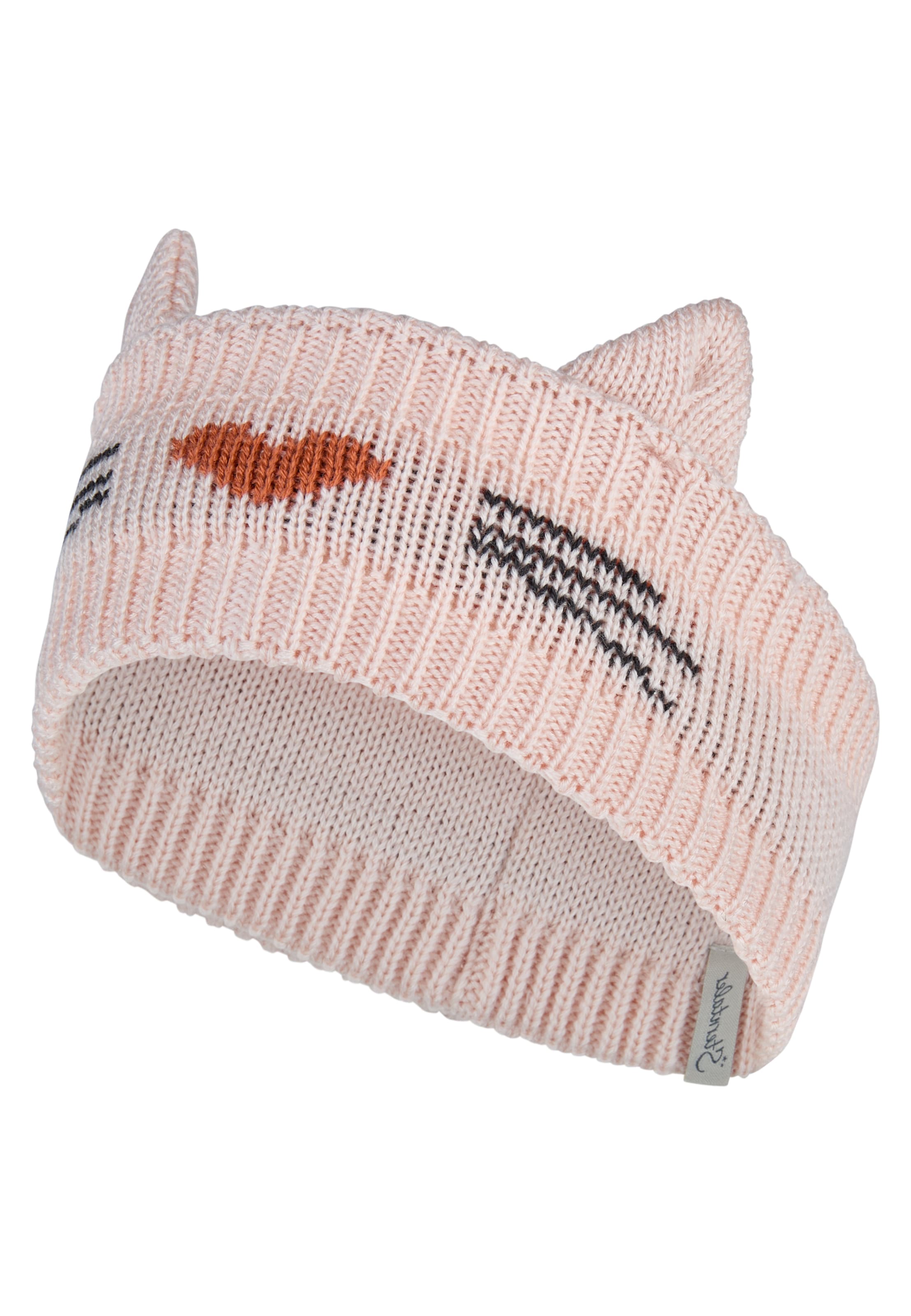 STERNTALER Beanie 'Katze' in 49 in Rose / oxide / Black, Item view