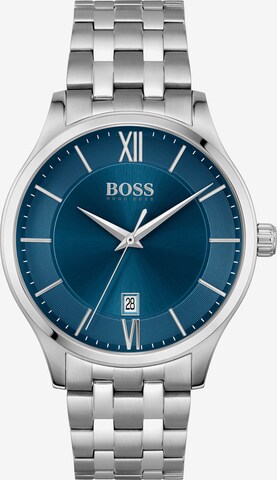 BOSS Black Analog Watch in Silver: front