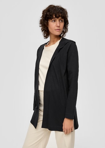 s.Oliver Knit Cardigan in Black: front