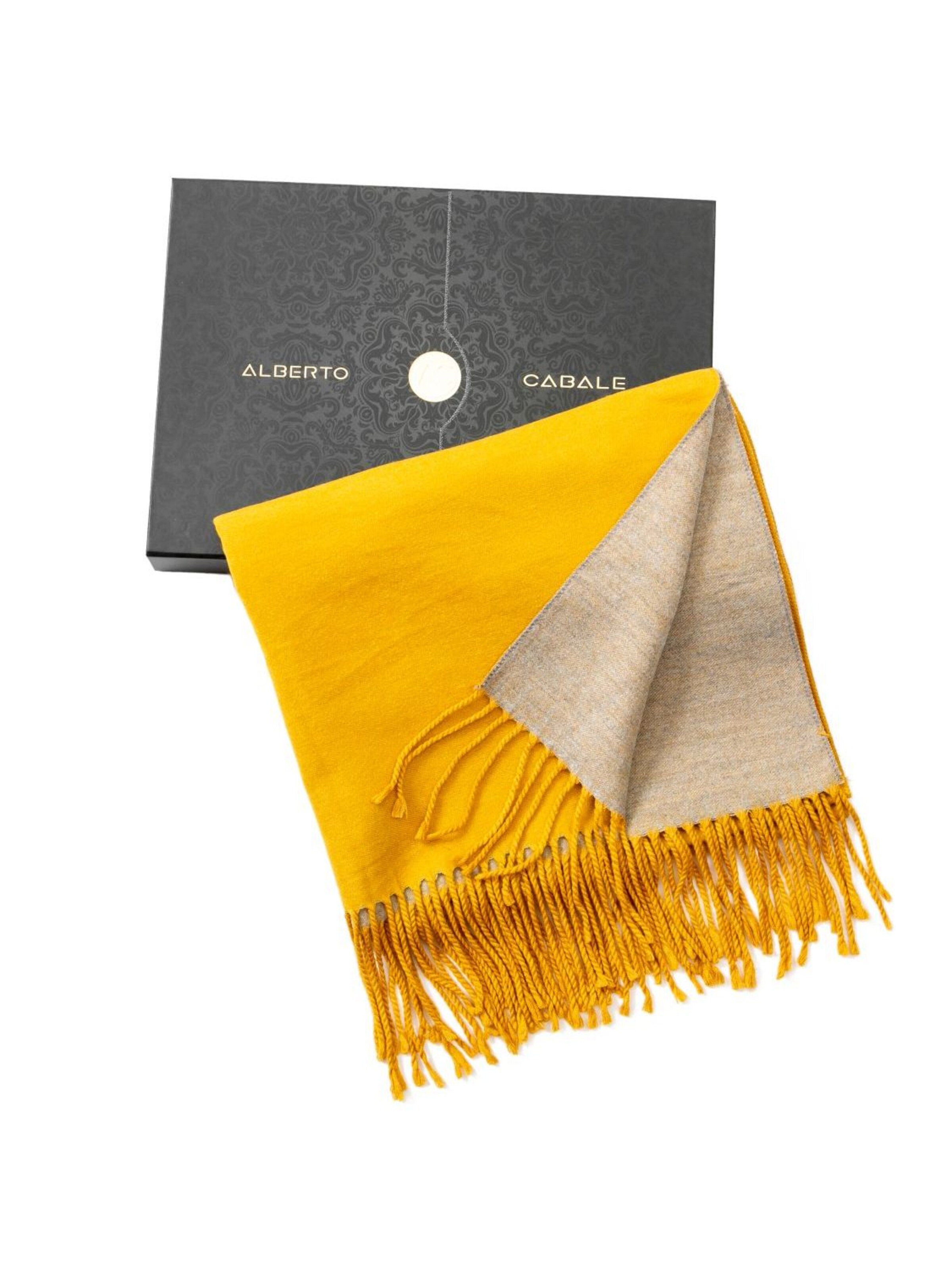 alberto cabale Scarf 'Recto-Verso' in Yellow