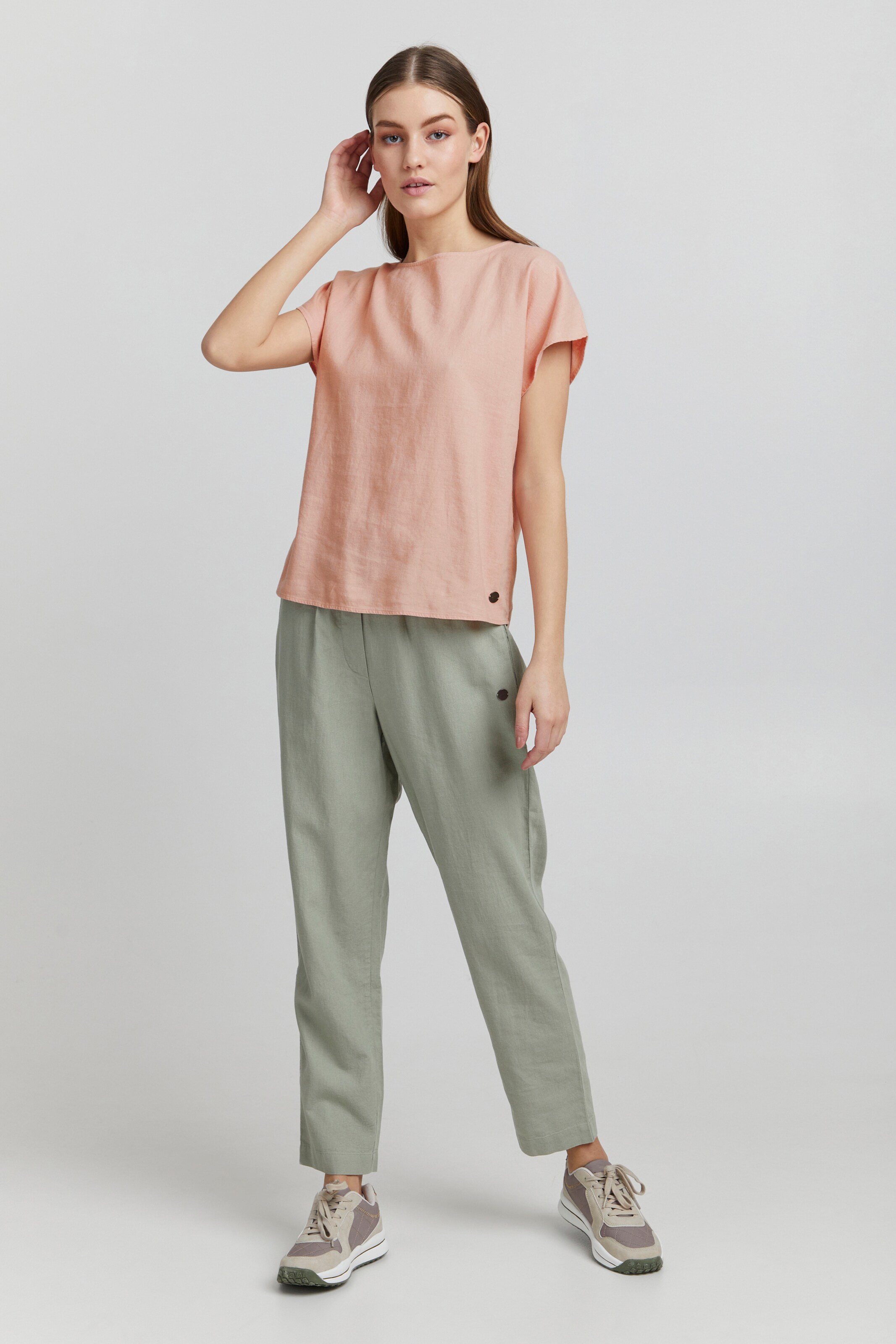 Frauen Große Größen Oxmo Bluse ' ARNORA ' in Rosa - XW21550 Frauen Große Größen Oxmo Bluse ' ARNORA ' in Rosa - XW21550