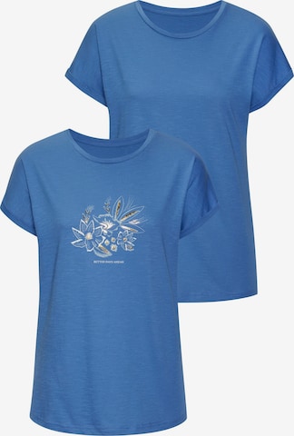 T-shirt VIVANCE en bleu : devant