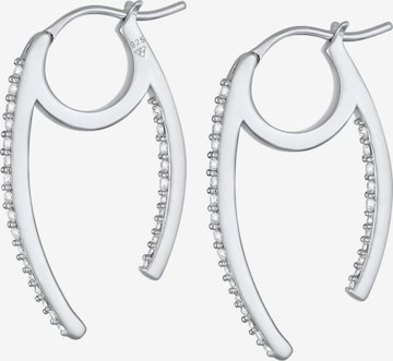 ELLI Oorbellen 'Oval' in Zilver: voorkant