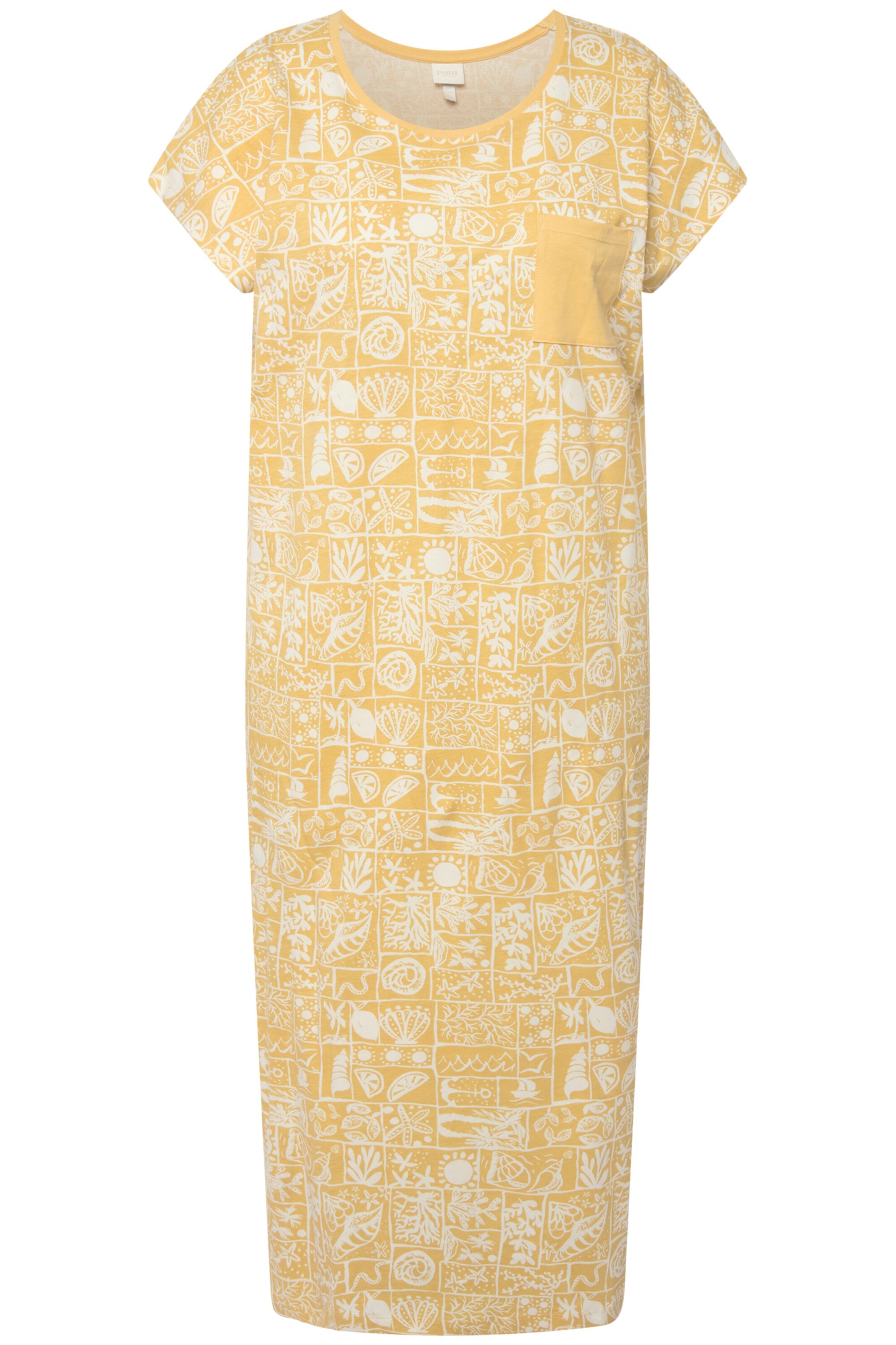 Ulla Popken Nachthemd in Gelb: Vorderseite