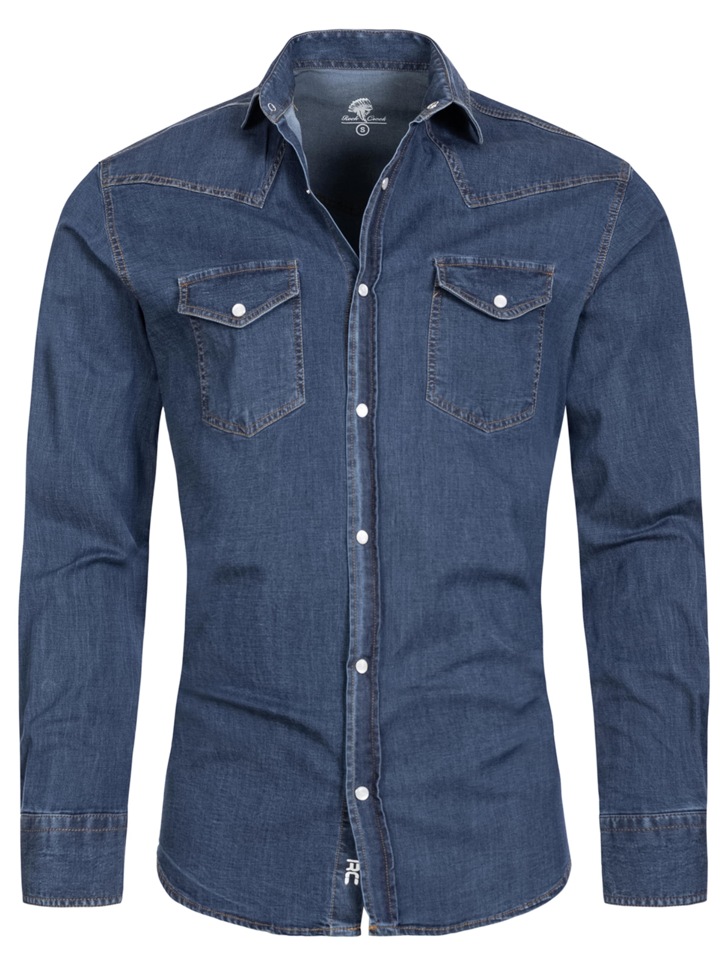 Rock Creek Regular Fit Hemd in Blau: Vorderseite