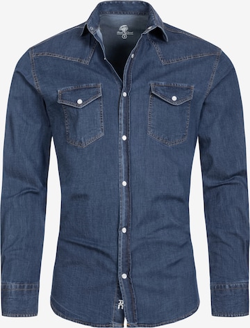 Rock Creek Slim fit Button Up Shirt in Blue: front