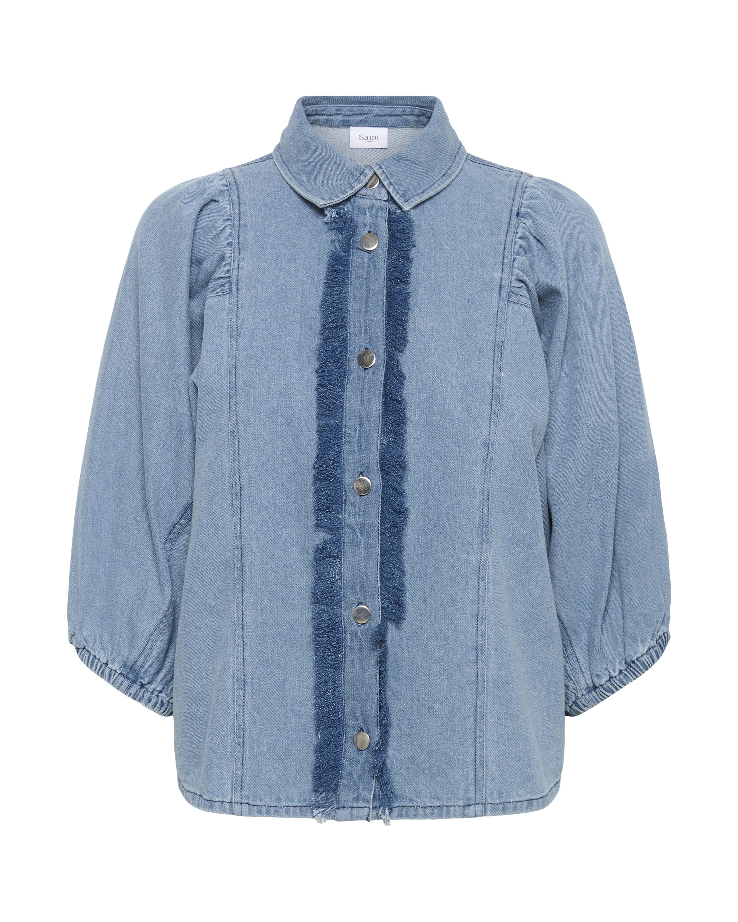 SAINT TROPEZ Bluse 'OthildeSZ' i L i blå, Produktvisning