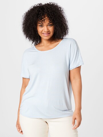 T-shirt ONLY Carmakoma en bleu : devant