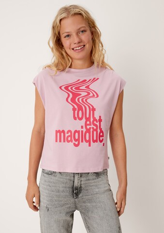 T-shirt QS en rose : devant