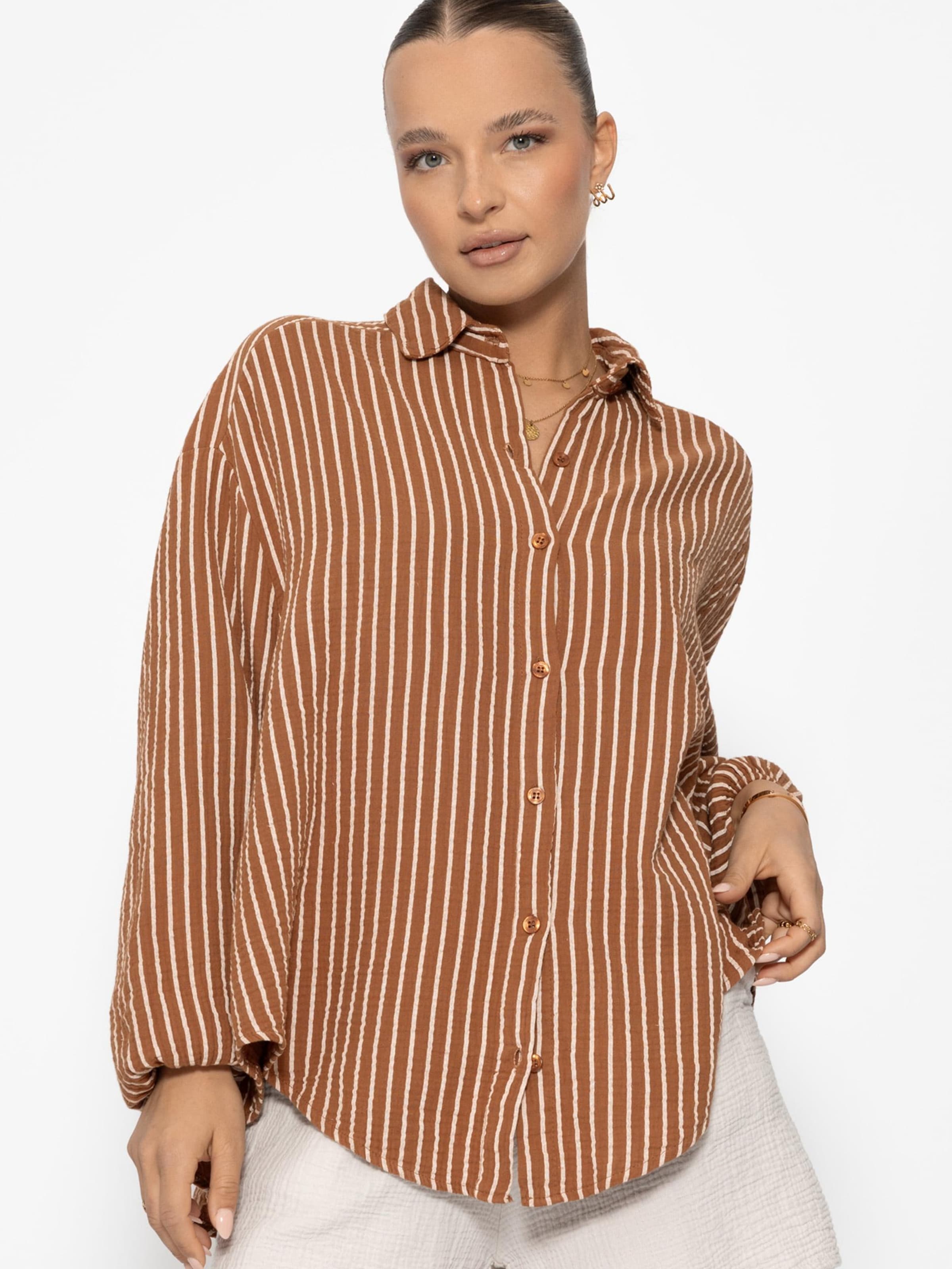 SASSYCLASSY Bluse‌‌‌‌‌‌‌‌‌‌ in Braun: Vorderseite