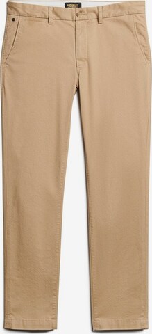 Pantalon chino Superdry en beige : devant