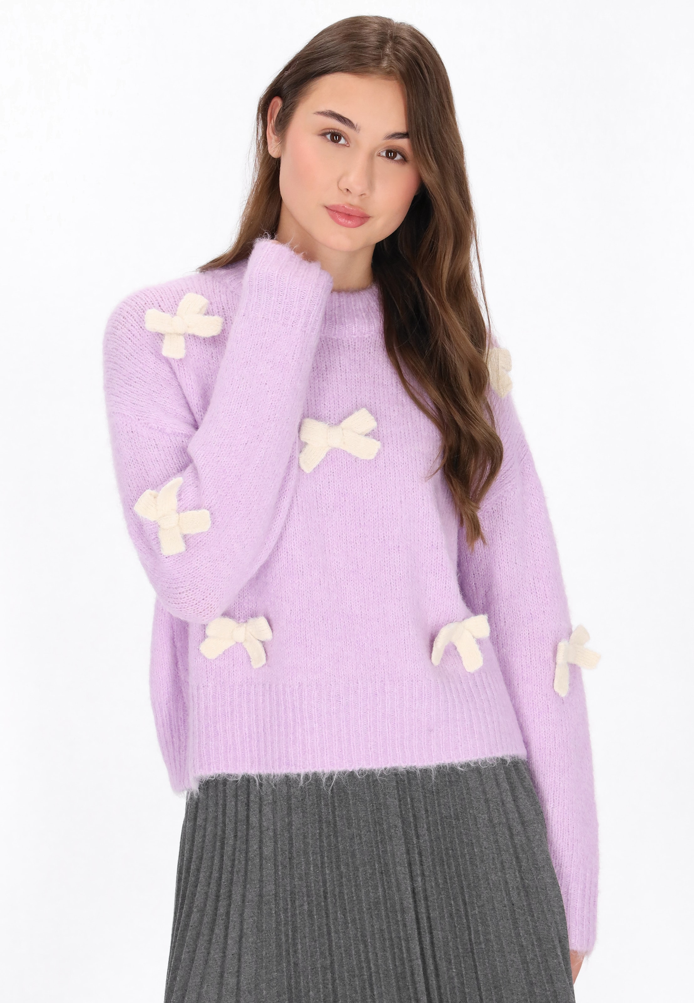 swirly - Jersey en lila: frente