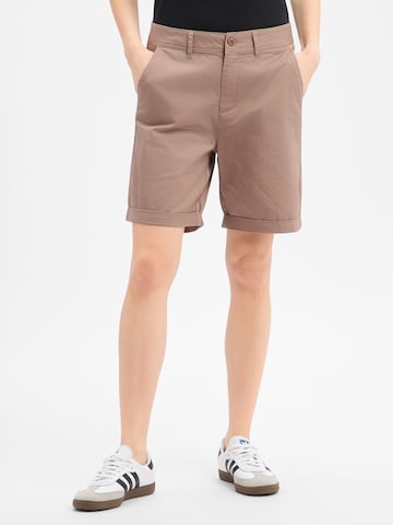 Marie Lund Regular Broek in Bruin: voorkant