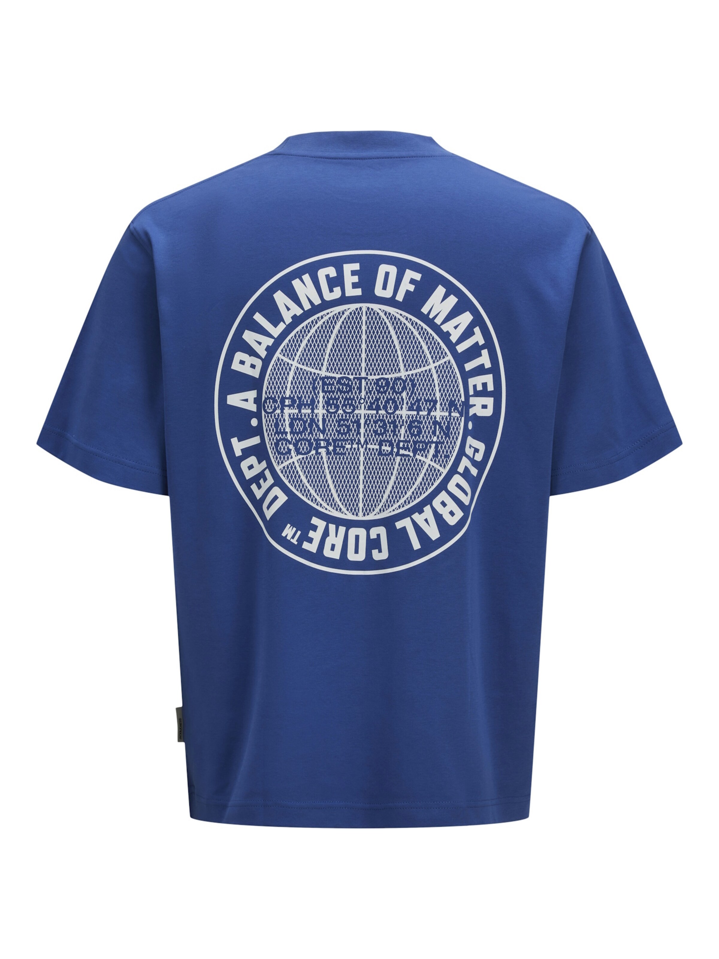 T-Shirt 'Concrete Globe' Jack & Jones Junior en bleu : devant