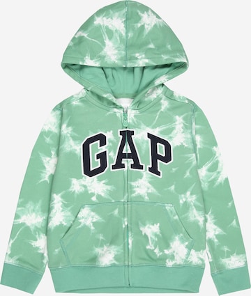 GAP Zip-Up Hoodie in Green: front