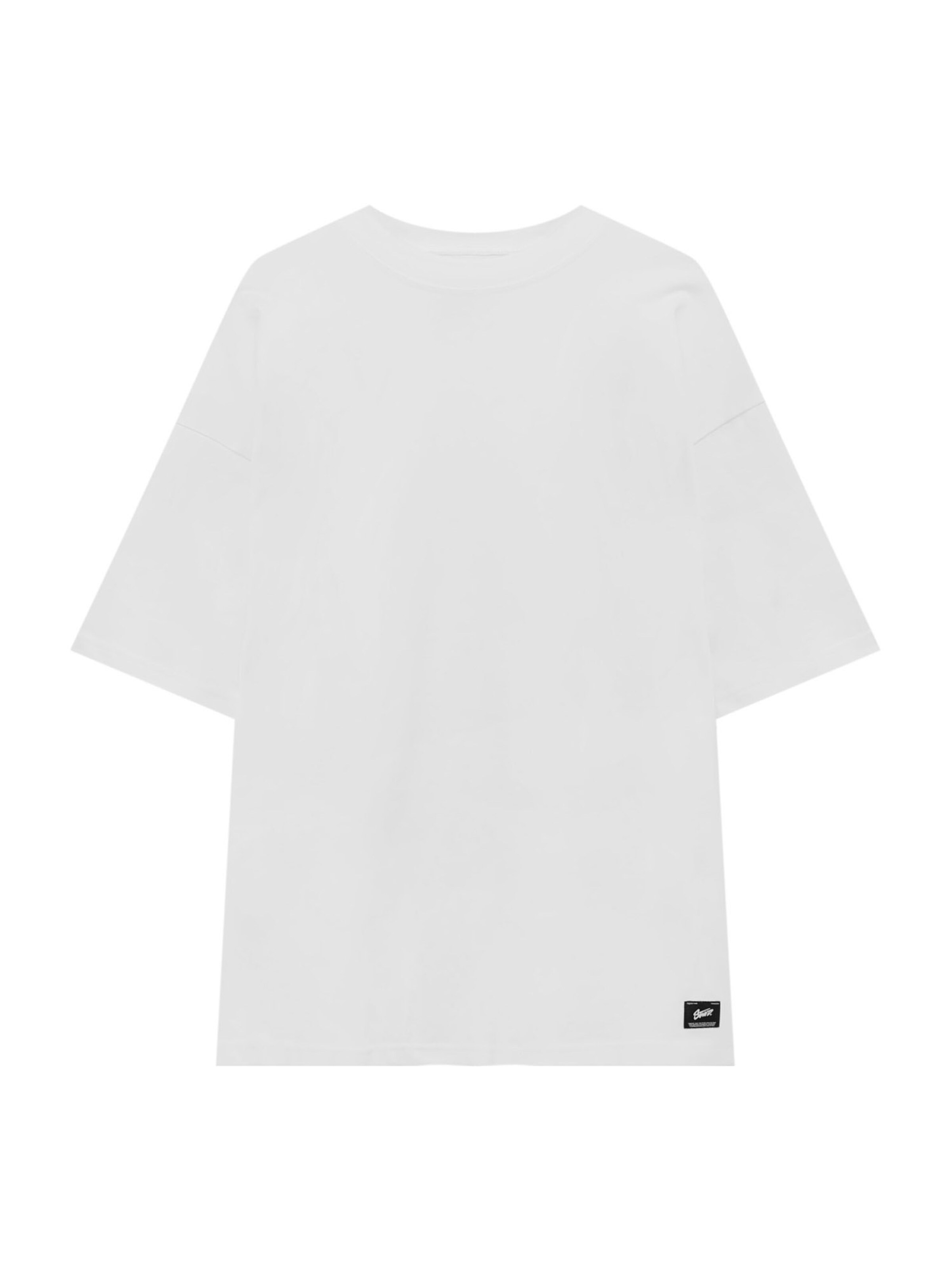 T-Shirt Pull&Bear en blanc : devant