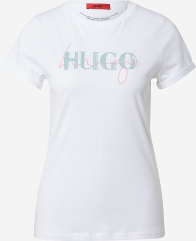 HUGO Tričko - pastelovo modrá / ružová / biela, Produkt