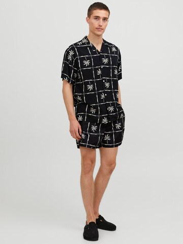 JACK & JONES Классический крой Рубашка 'JORLuke Ocean Resort' в Черный