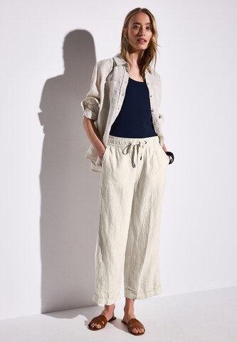 STREET ONE Wide Leg Hose in Beige