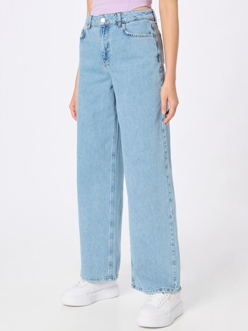 NA-KD Wide leg Jeans 'Lisa & Lena' in Blue: front