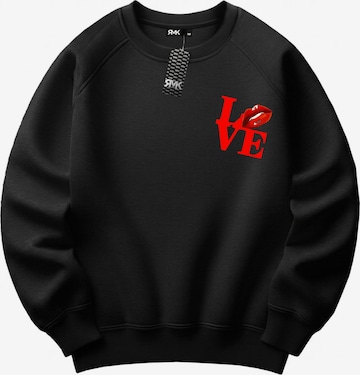 RMK Sweatshirt 'Love' in Black: front