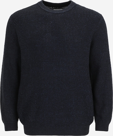 Jack & Jones Plus Свитер 'JJGLOBAL' в Синий: спереди