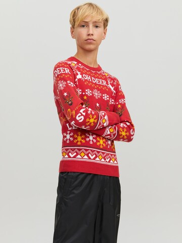 Jack & Jones Junior Tröja 'Hoho' i röd: framsida