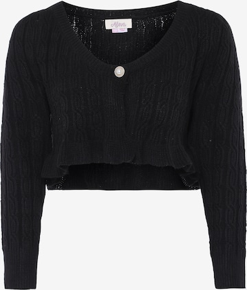 aleva Knit Cardigan in Black: front