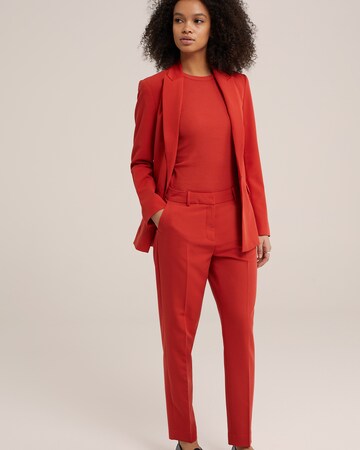 WE Fashion Slimfit Broek in Rood