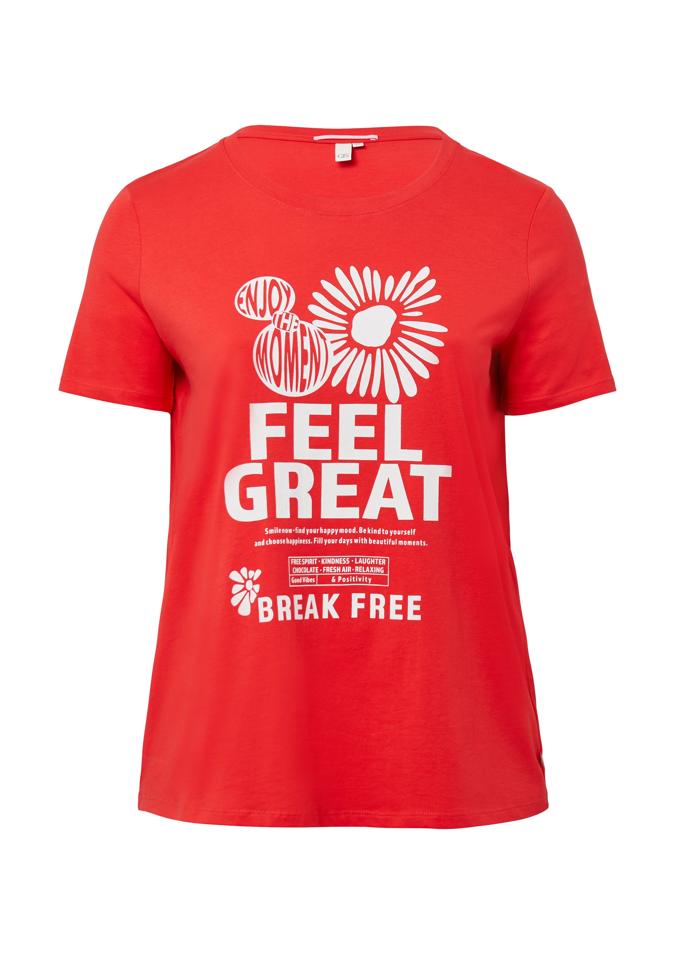 T-shirt QS en rouge : devant