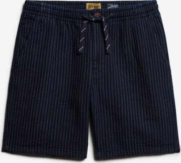 Superdry Regular Broek 'Indigo' in Blauw: voorkant