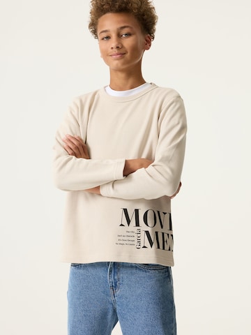 Bluză de molton de la GARCIA pe bej: față