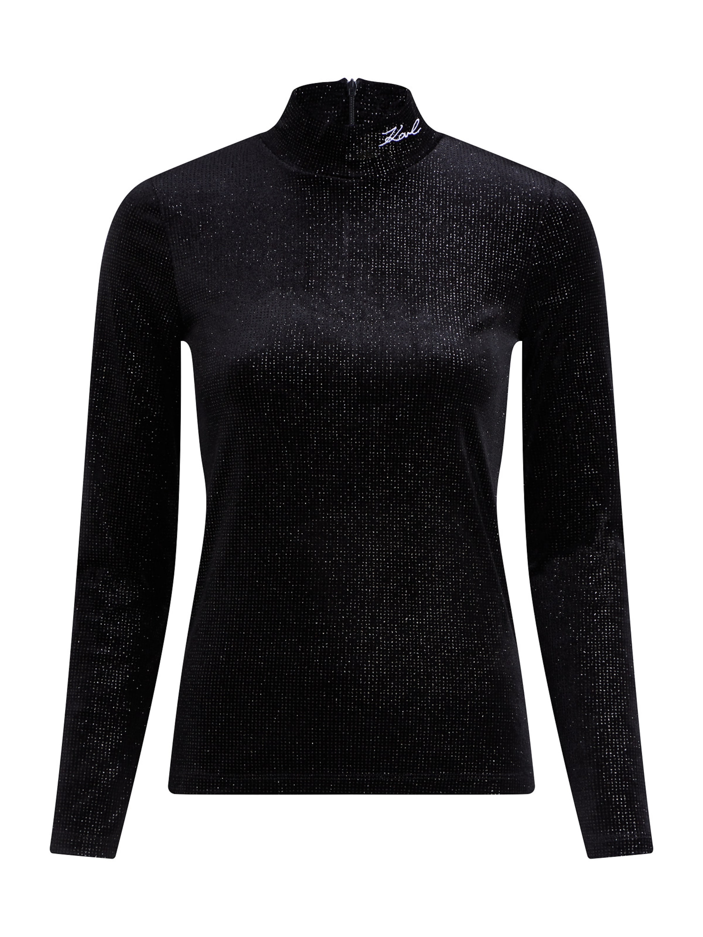 Tricou de la Karl Lagerfeld pe negru: față