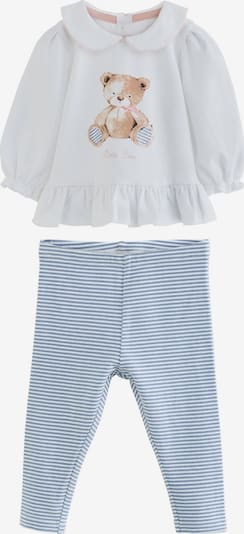 Next Set: Shirt und Leggings in 50 in beige / marine / braun / schwarz / weiß, Produktansicht