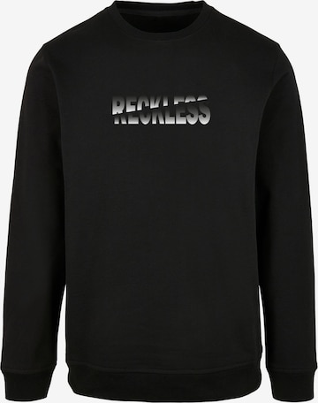 Merchcode Sweatshirt 'Reckless' in Black: front