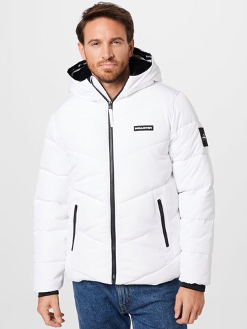 Veste mi-saison HOLLISTER en blanc : devant