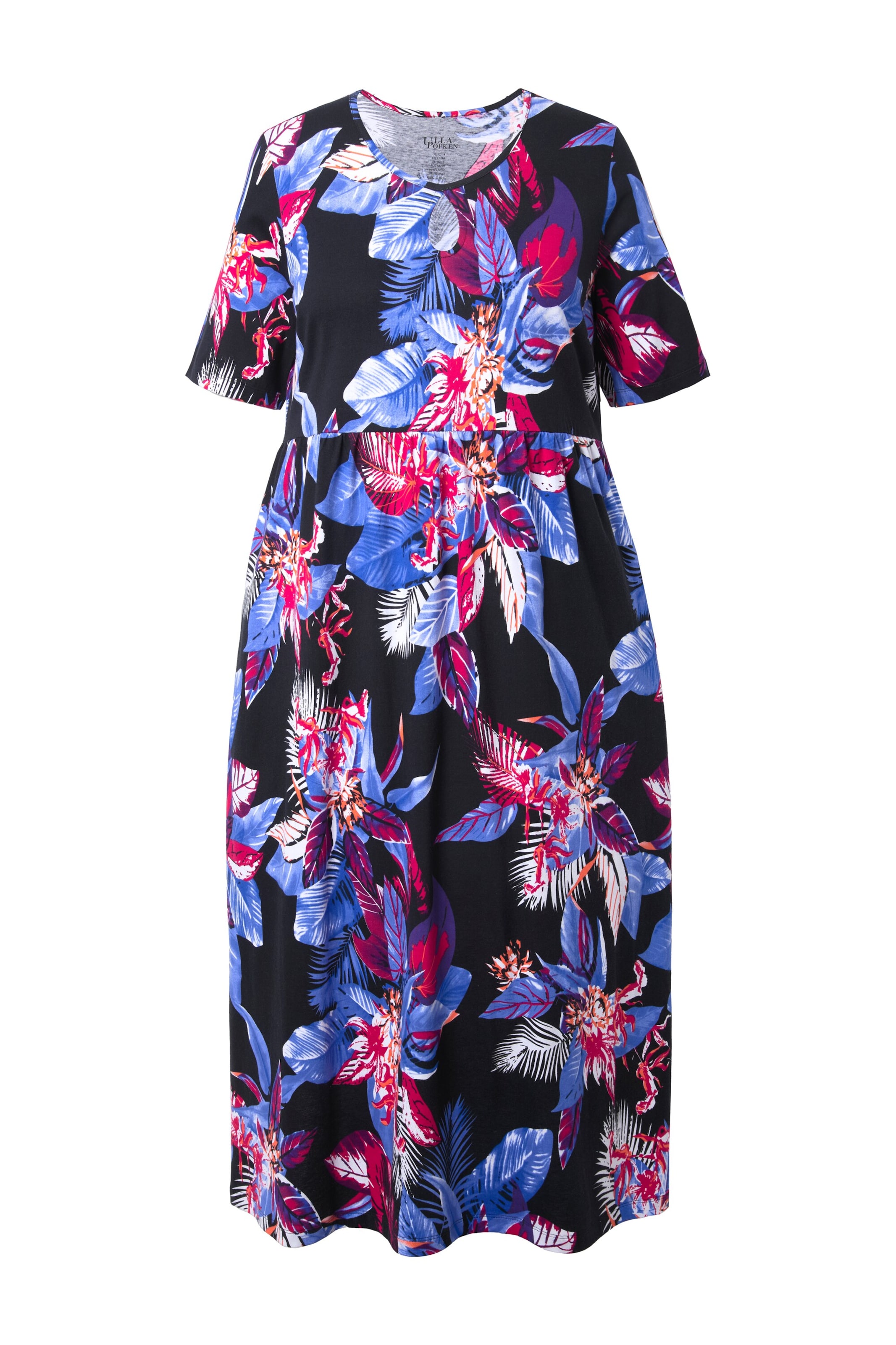 Ulla Popken Dress in Blue / Orange / Black / White, Item view