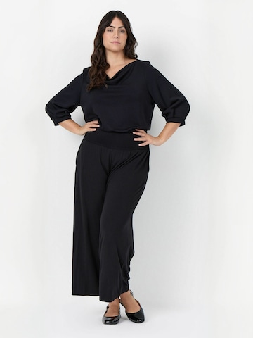 Wasabi Concept Wide Leg Hose 'Marla ' in Schwarz