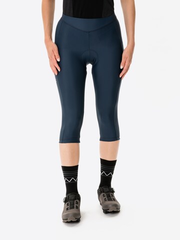 VAUDE Skinny Workout Pants 'Advanced' in Blue: front