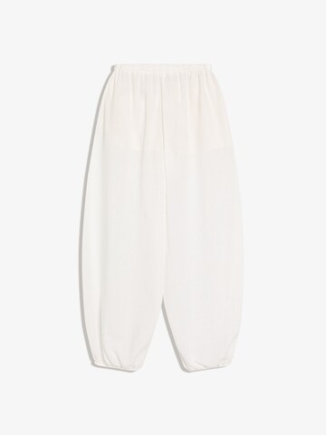 Bershka Tapered Nadrág - fehér