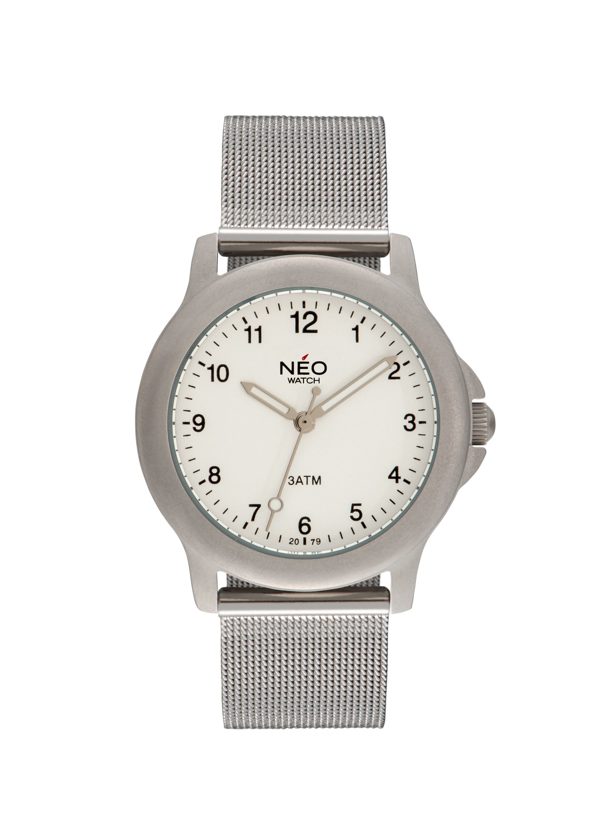 NEO watch Analoguhr 'Damenuhr Armbanduhr Quarzuhr PURE SILVER'‌‌‌‌ in Silber: Vorderseite